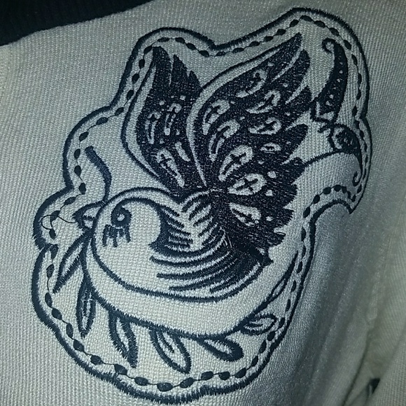 Banjo & Cake PATCHWORK SKULL Tattoo Flash Cardigan - Picture 4 of 8